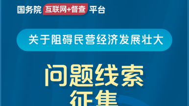 女生裸体扣逼视频软件下载国务院“互联网+督查”平台公开征集阻碍民营经济发展壮大问题线索